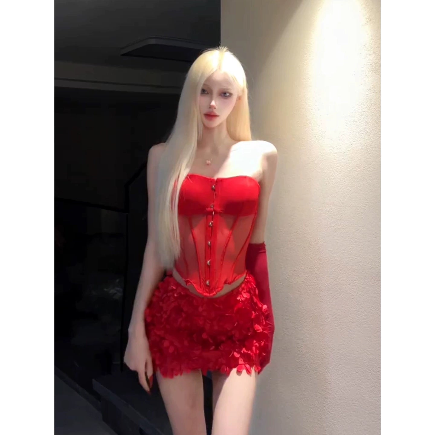 Fashion Red Dress S755