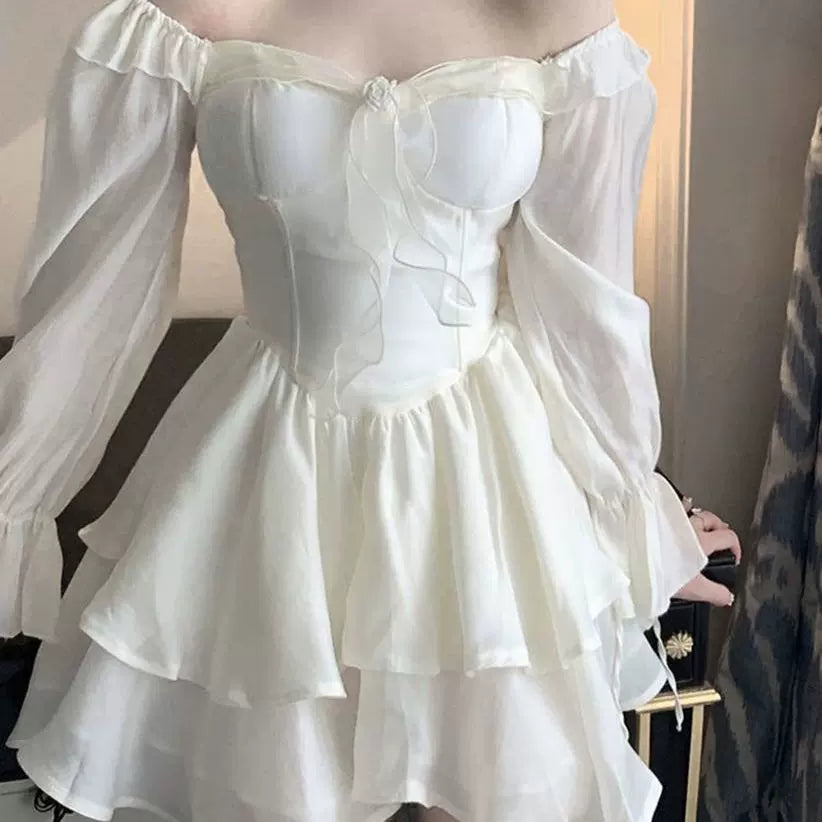 White Women's Dress S693