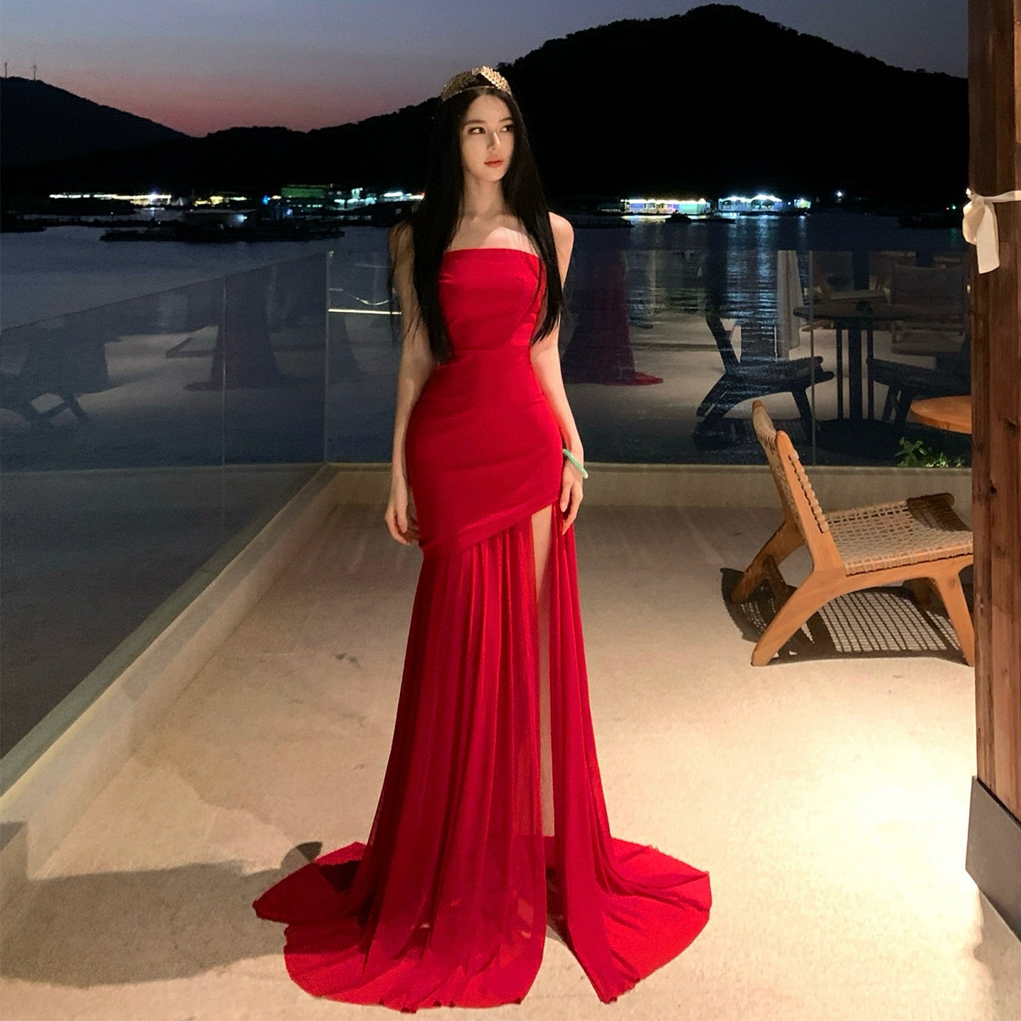 Red Women Dress S945