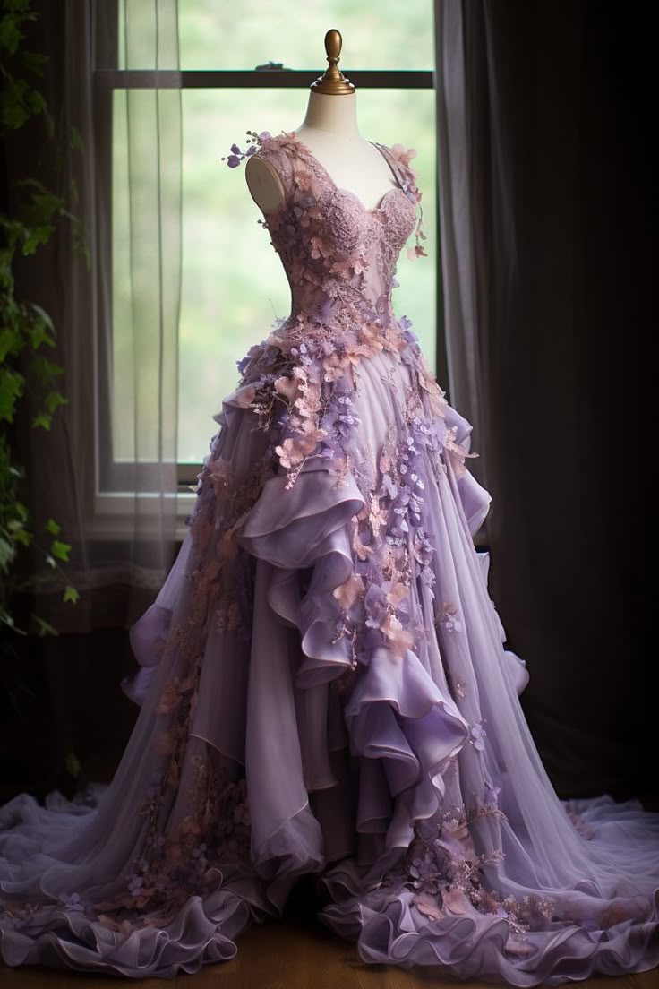 Einzigartige Ballkleid Schatz Rosa Lila Blumen Lange Quinceanera Kleider Süße 16 Kleid Formale Vestido De 15 Anos W0299