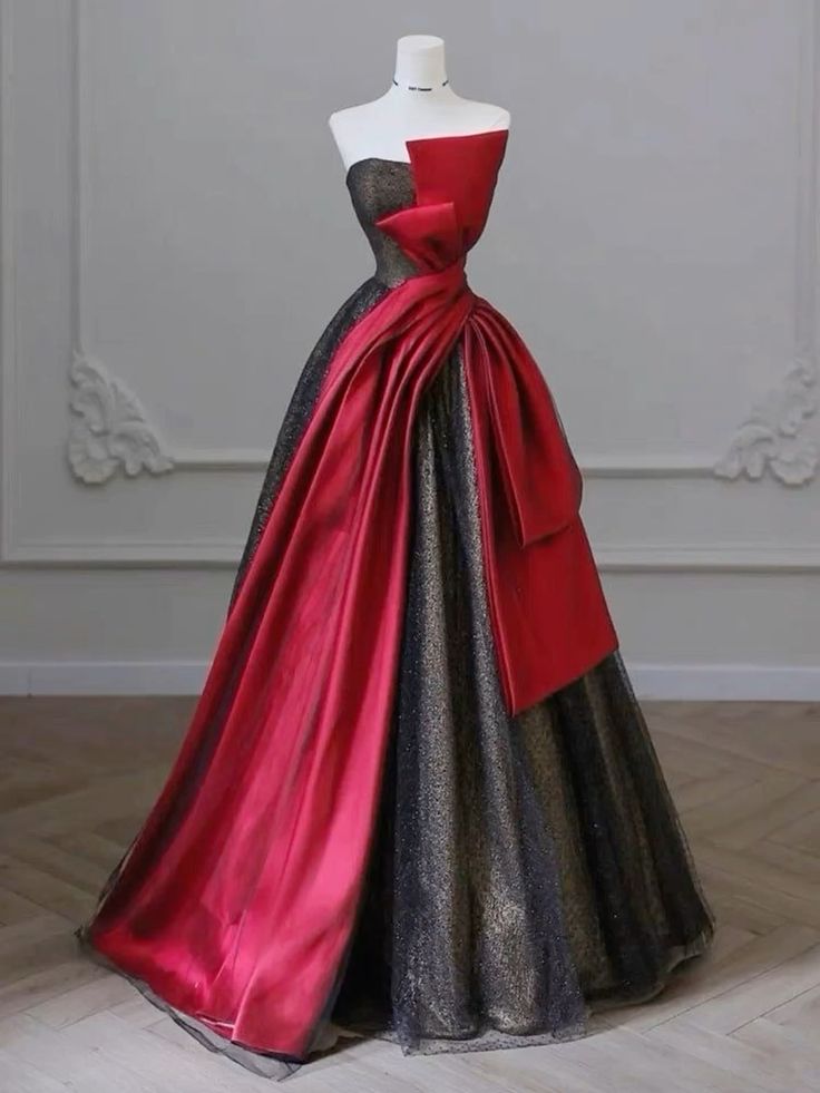 Hübsches Ballkleid Trägerloses Rotes Langes Quinceanera Kleid Formale Kleider Vestido De 15 Anos Süße 16 Kleid W0323
