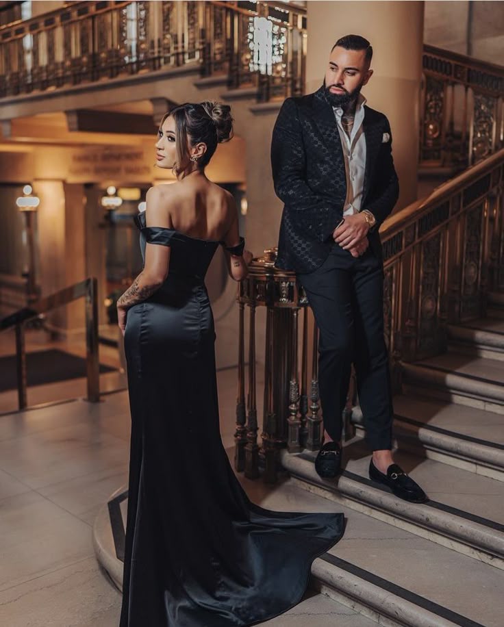 Classy Mermaid Off The Shoulder Black Satin Long Prom Dresses Formal Gown Summer Wedding Guest Dress Wedding Outfits For Guest W0427