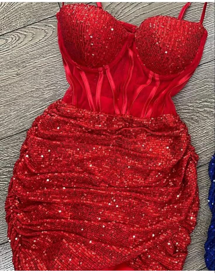 Cute Sheath Spaghetti Straps Sequin Red Short Homecoming Dress Summer Middle School Formal Hoco Dresses Cocktail Dress Birthday Outfits W0580
