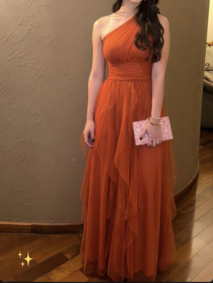 Schlichtes A-Linien-Abendkleid mit einer Schulter und Tüll, langes Ballkleid für Hochzeitsgäste, Sommerkleid für Brautgäste, Hochzeits-Outfits für Gäste W0667