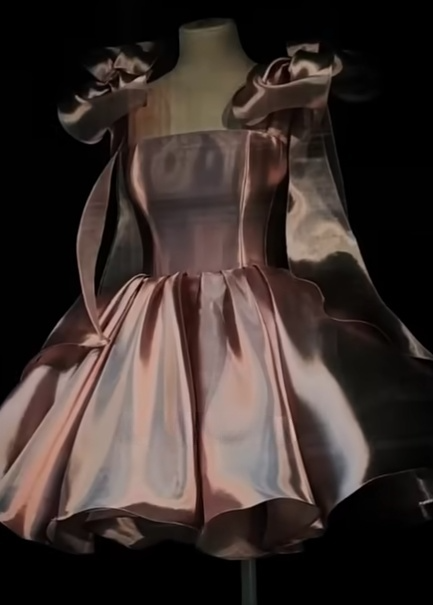 Pretty Ball Gown Spaghetti Straps Pink Satin Short Mini Formal 8th Grade Homecoming Dress Summer Middle School Hoco Dresses Birthday Outfits W1174