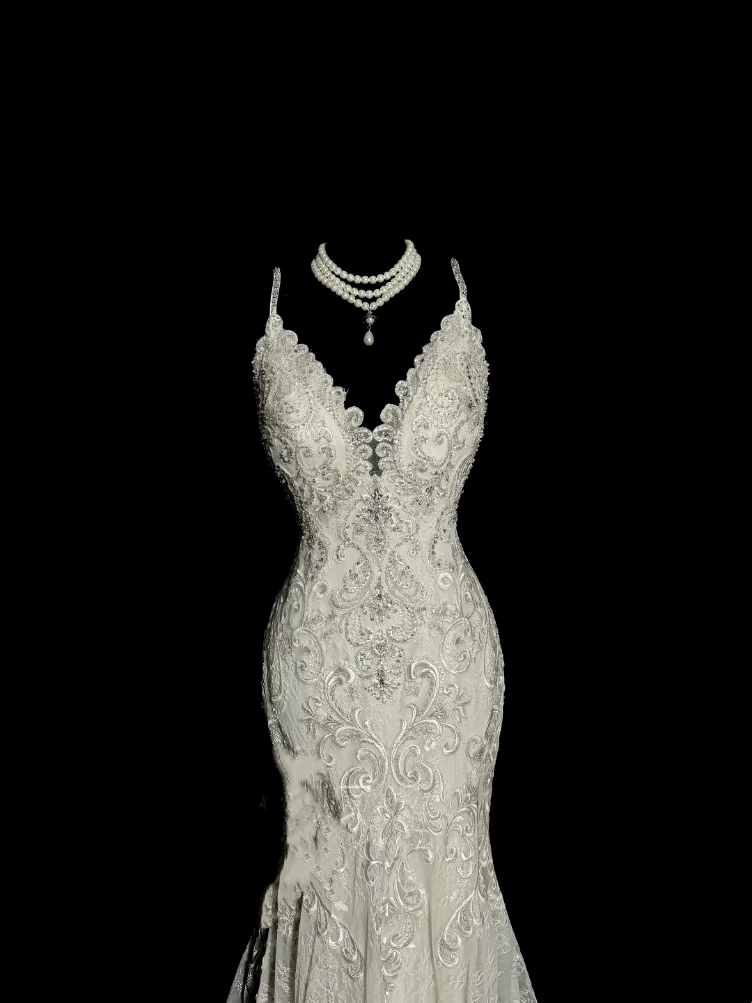 Robe de mariée vintage sirène à bretelles spaghetti en dentelle, longue robe de mariée rétro, robes de mariée modestes W877