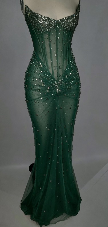 Sexy Mermaid Strapless Champagne Sleeveless Black Girl Evening Party Gowns Evening Dress Special Formal Dresses Prom Dress DH2361