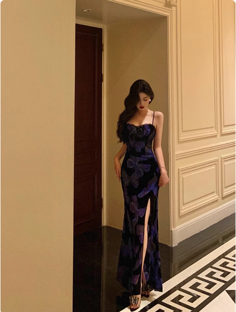 Elegantes Etuikleid mit Trägern in Blau, Partykleid zum 18. Geburtstag, Outfits zum 21. Geburtstag, Geburtstagskleid-Ideen für Frauen, DP589