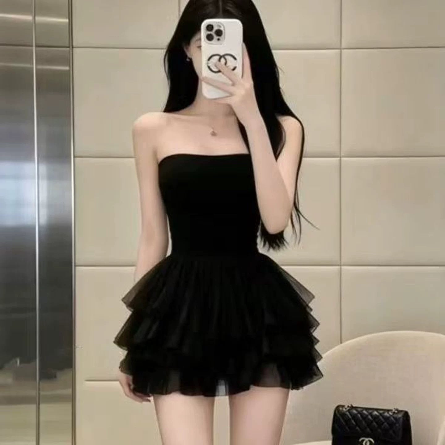 Robe noire pour femme S991