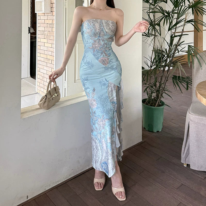 Robe bleue tendance S892