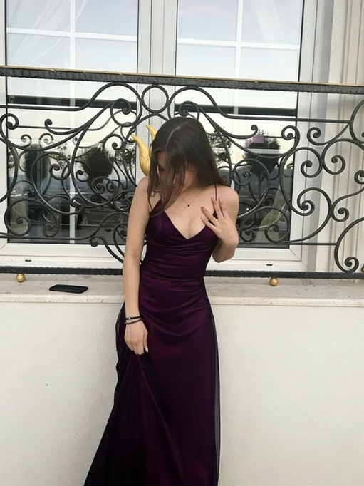 Modest Mermaid Spaghetti Straps Burgundy Black Prom Dresses Formal Summer Spring Wedding Guest Dresses Wedding Guest Outfit W0218