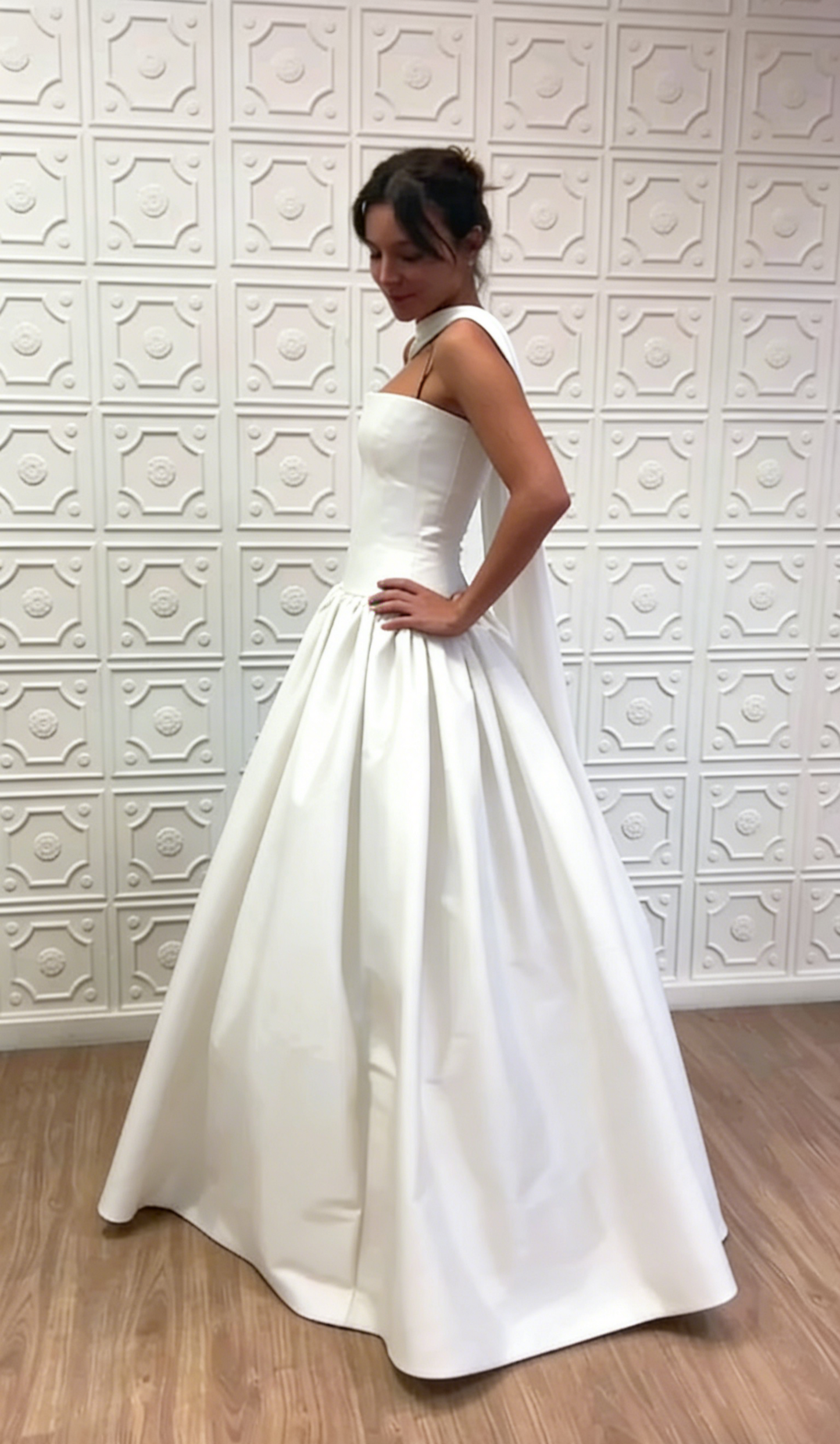 Classy Ball Gown Strapless Sleeveless Brown Formal Long Prom Gown Summer Wedding Guest Dress Bridal Guest Dresses Wedding Outfits For Guest W1072