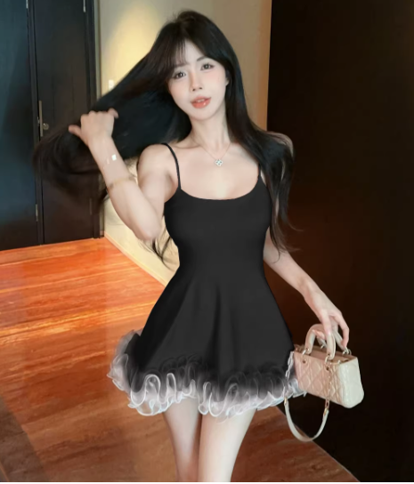 Blaues Damenkleid S101