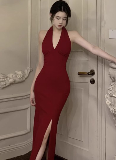 Red Women's Dress S285