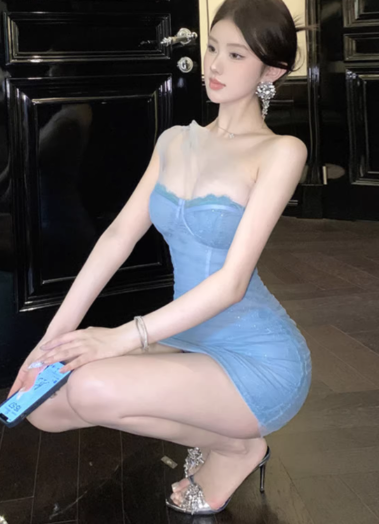 Blue Women's Dress S244