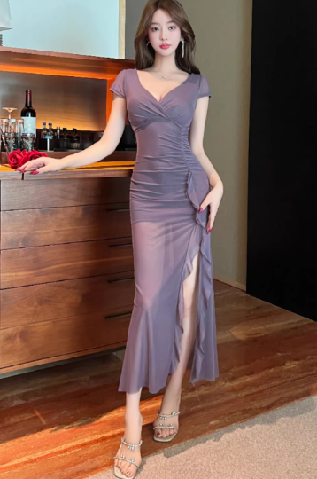Purple Women's Dress S294