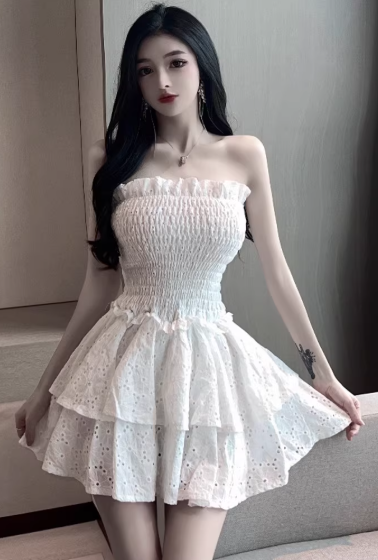 Blaues Damenkleid S101