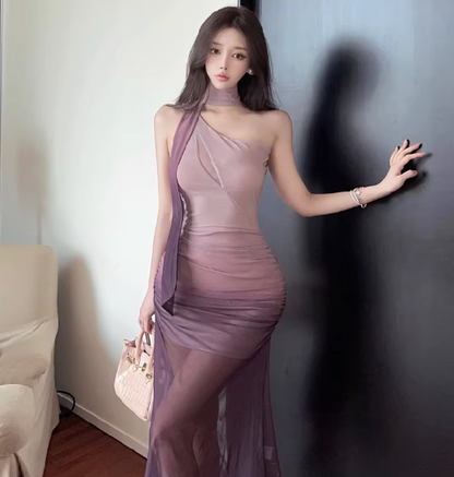 Purple Women's Dress S292
