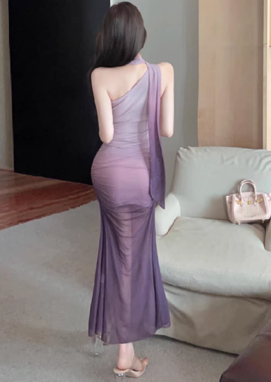 Purple Women's Dress S292