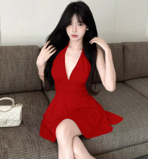 Red Women's Dress S284