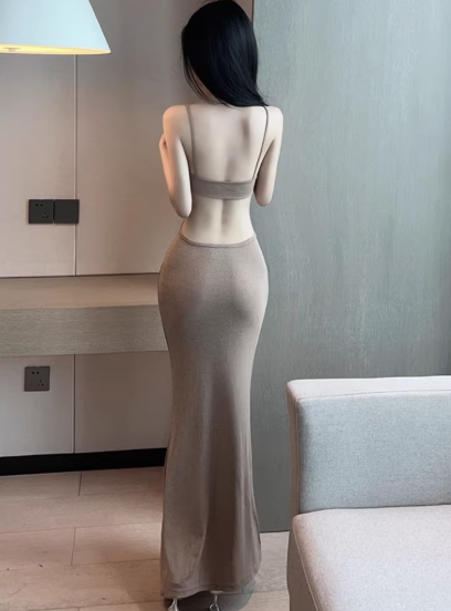 Blaues Damenkleid S101