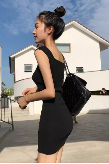 Blaues Damenkleid S101