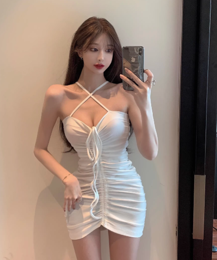 White Women's Dress S318