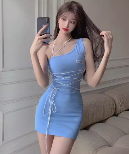 Robe bleue pour femme S101