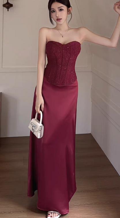 Fashion Red Women‘s Dress S342