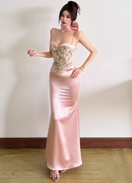 Chic Pink Dress S480