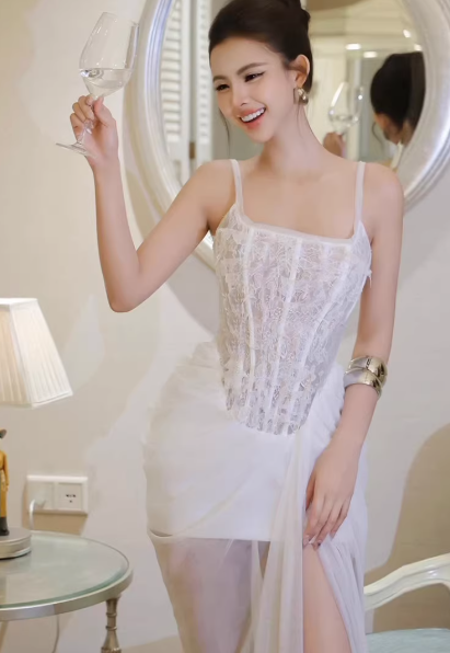 Blaues Damenkleid S101