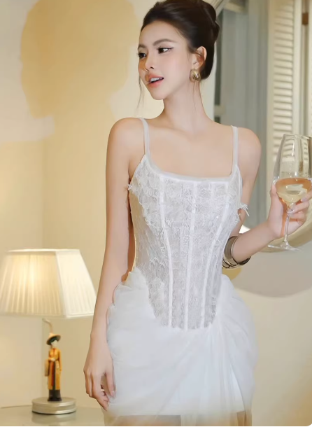 Blaues Damenkleid S101
