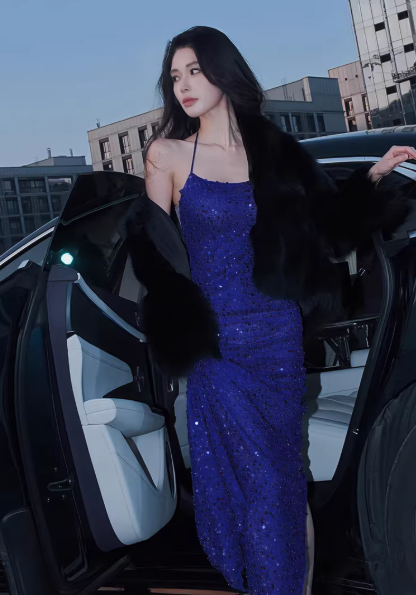 Chic Blue Dress S493
