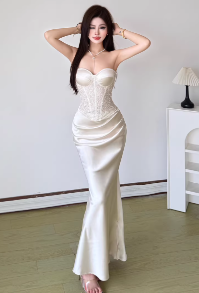 White  Women's Dress S542