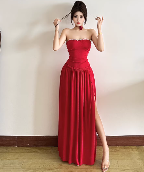 Blaues Damenkleid S101
