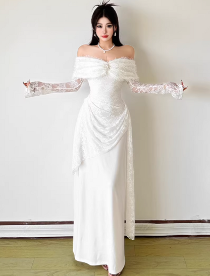 Blaues Damenkleid S101