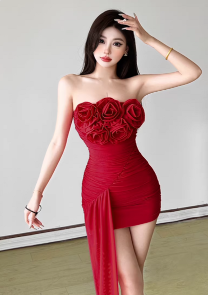 Chic Red Dress S471