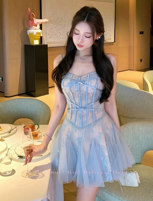 Blue Women Dress S1006