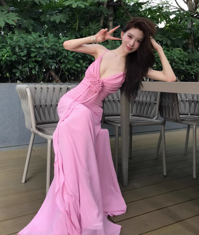 Pink Women Dress S1009