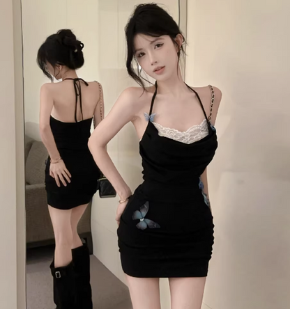 Black Short Women's Dress S104