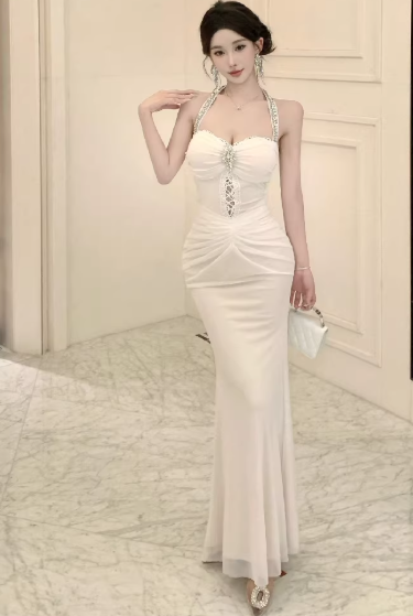 White Women's Dress S167