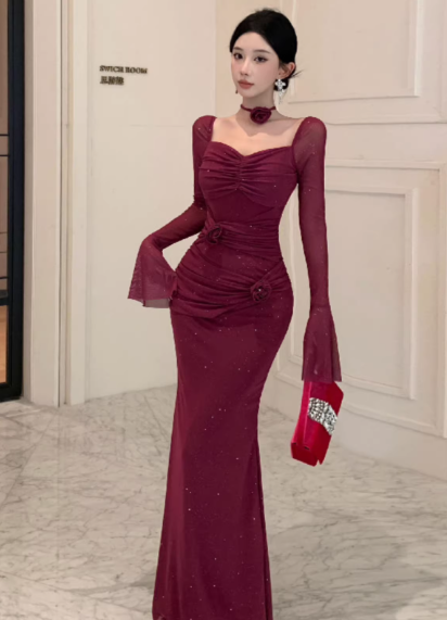 Long Women's Dress S159