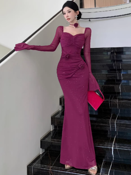 Long Women's Dress S159