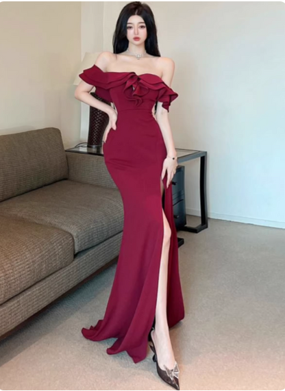Blaues Damenkleid S101