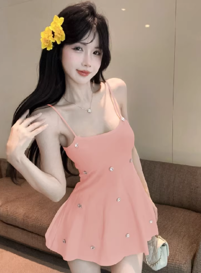 Pink Short Women's Dress S146