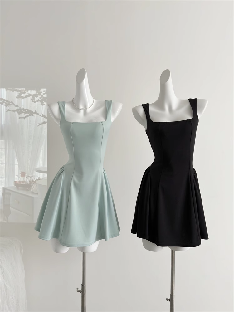 Robe taille haute au tempérament d'été doux et de niche DP0005