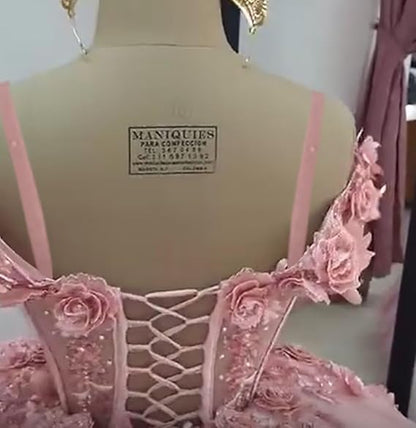 Modest Ball Gown Off The Shoulder Blush Pink Tulle Formal Homecoming Dresses 8th Grad Dance Graduation Dress Short Hoco Dresses DH2596