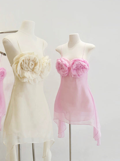 Cute A Line Spaghetti Straps Pink Mini Party Dresses Short Formal Homecoming Dresses Night Chic Elegant Short Dresses Cocktail Dress 16th Birthday Outfits Tulle Hoco Dresses DH2775