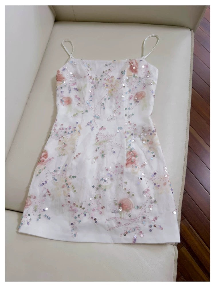 Süße A-Linie Spaghettiträger Mintgrün Chiffon Formale 8. Klasse Homecoming Kleider Sommer Mittelschule Hoco Kleid Homecoming Outfits DH102