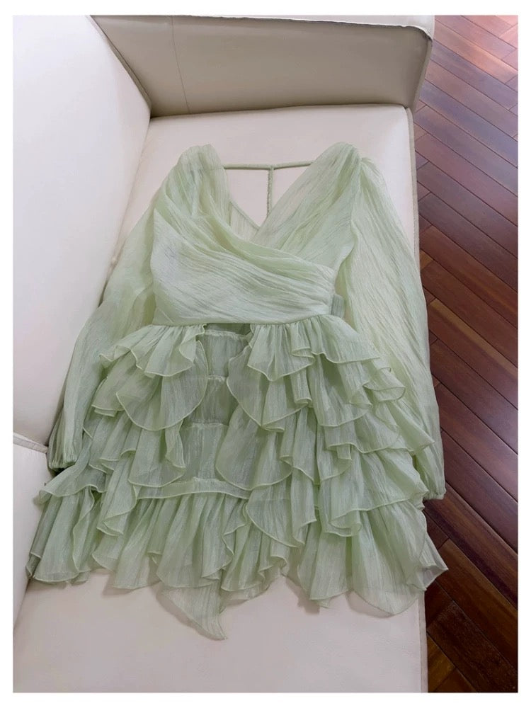 Süße A-Linie Spaghettiträger Mintgrün Chiffon Formale 8. Klasse Homecoming Kleider Sommer Mittelschule Hoco Kleid Homecoming Outfits DH102